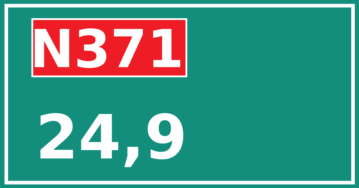 Hectometerbord N371 24,9