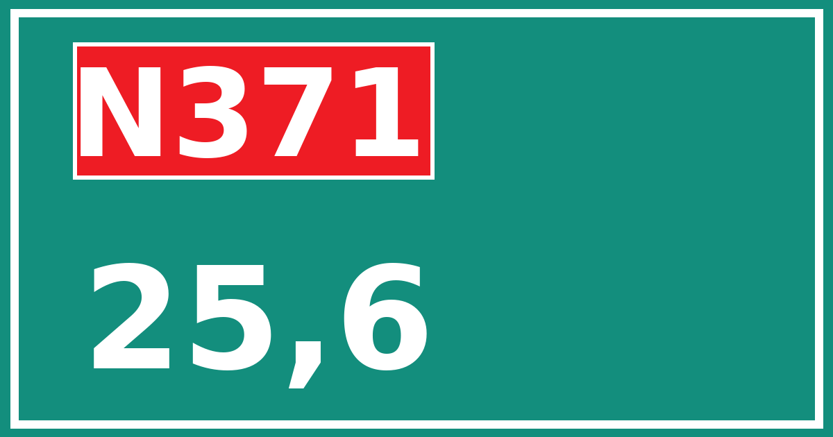 Hectometerbord N371 25,6