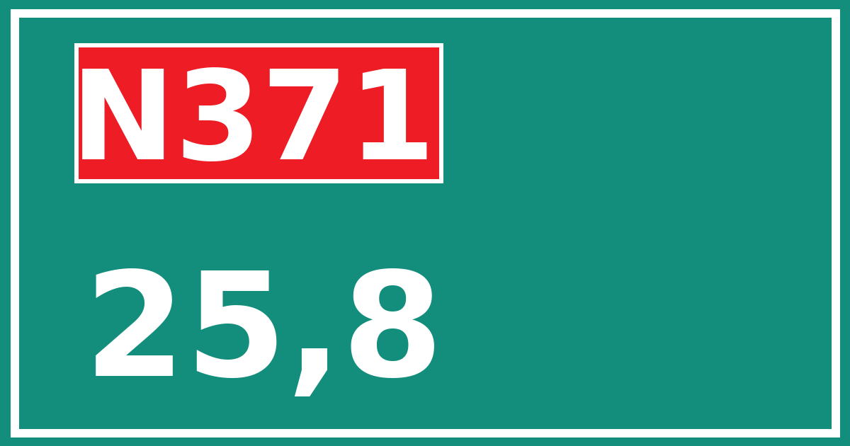 Hectometerbord N371 25,8
