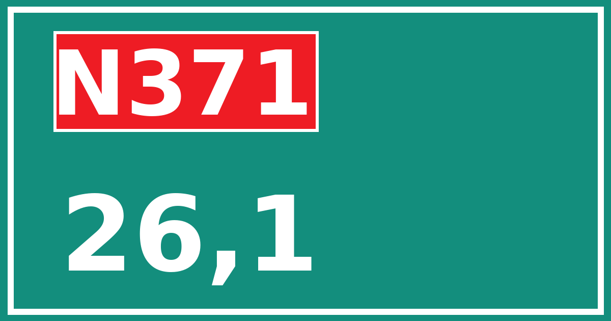 Hectometerbord N371 26,1