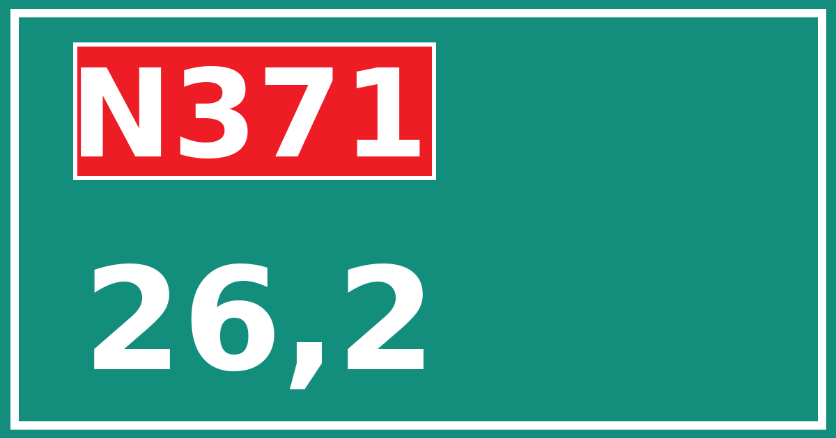 Hectometerbord N371 26,2
