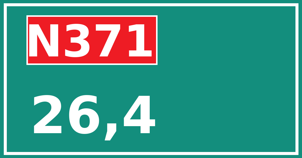 Hectometerbord N371 26,4