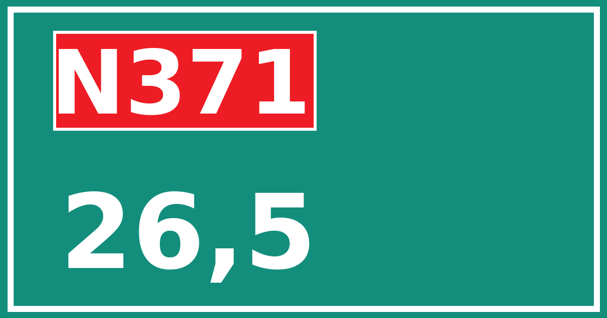 Hectometerbord N371 26,5
