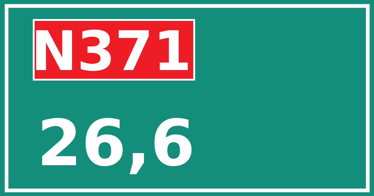 Hectometerbord N371 26,6