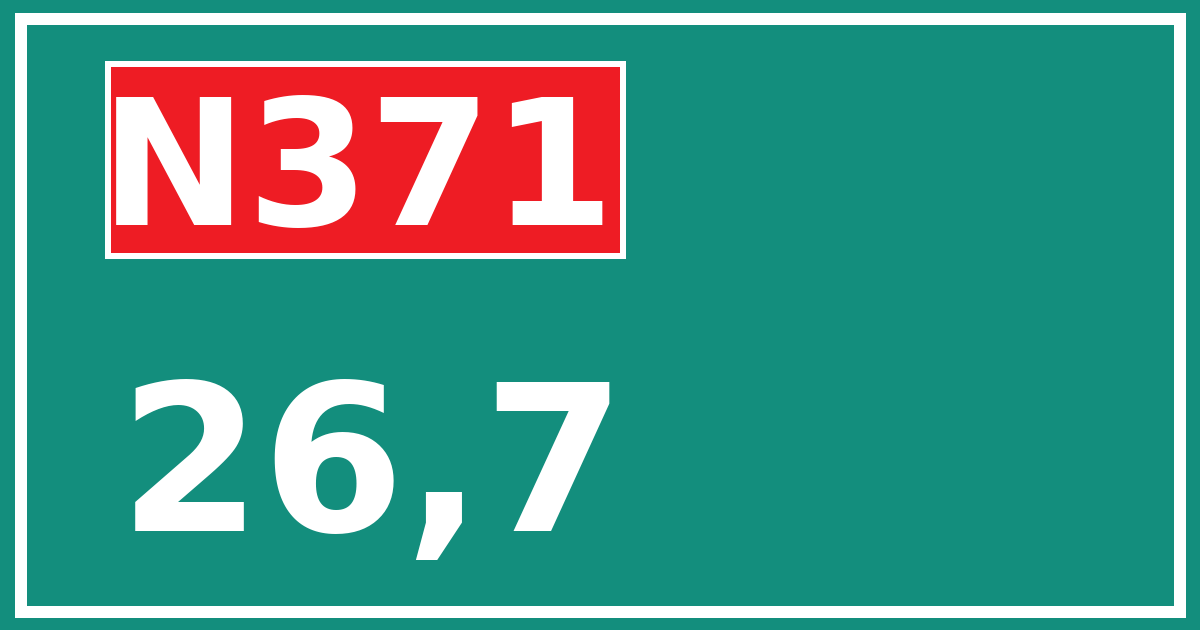 Hectometerbord N371 26,7