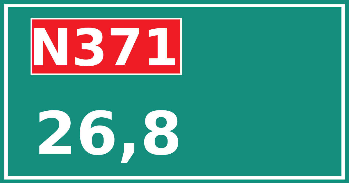 Hectometerbord N371 26,8