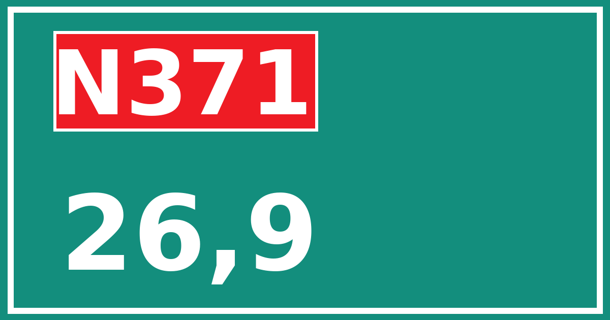 Hectometerbord N371 26,9