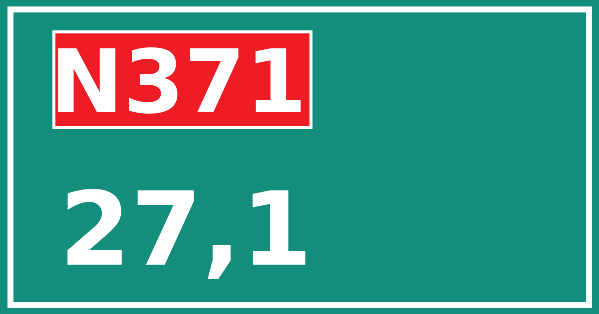 Hectometerbord N371 27,1