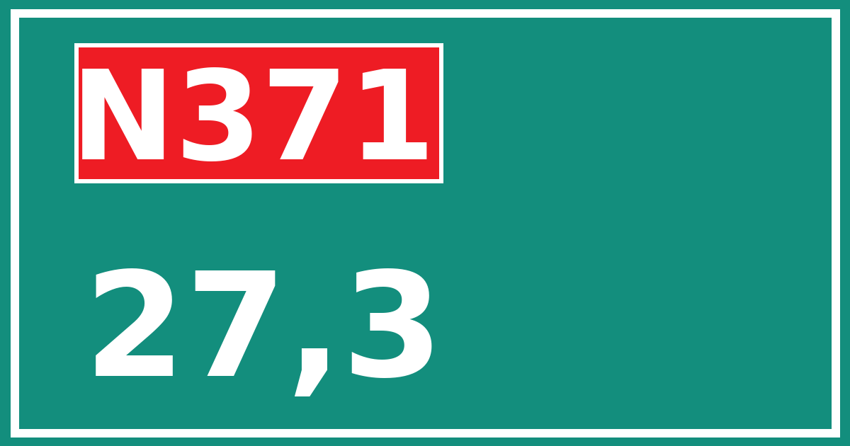 Hectometerbord N371 27,3