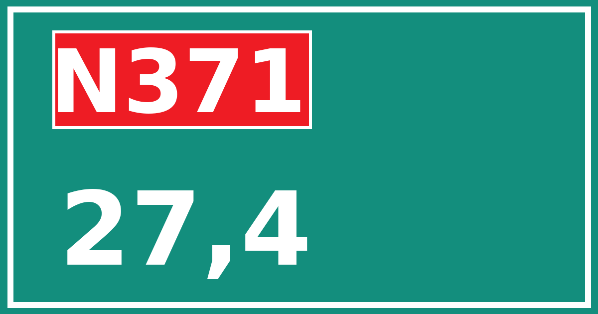 Hectometerbord N371 27,4