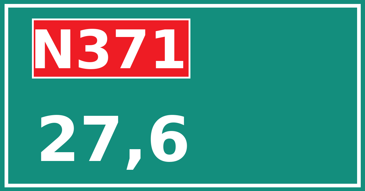 Hectometerbord N371 27,6