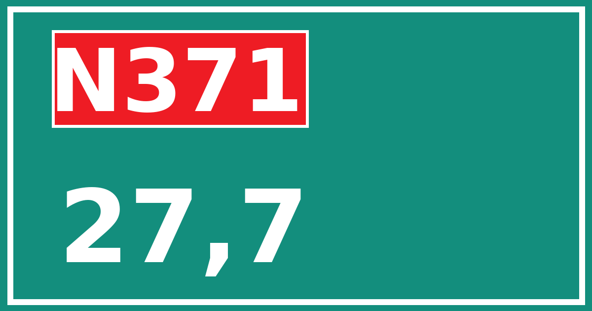 Hectometerbord N371 27,7