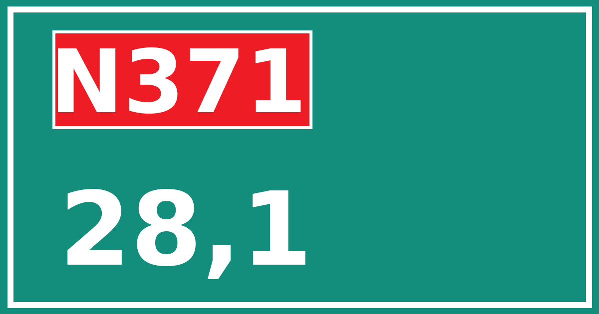 Hectometerbord N371 28,1