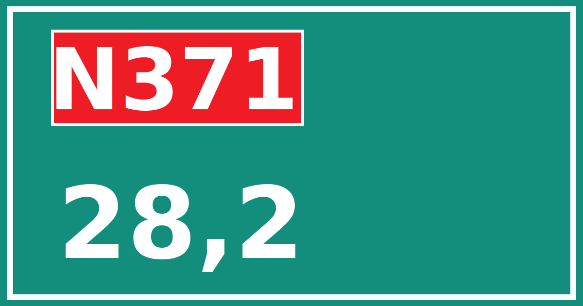 Hectometerbord N371 28,2