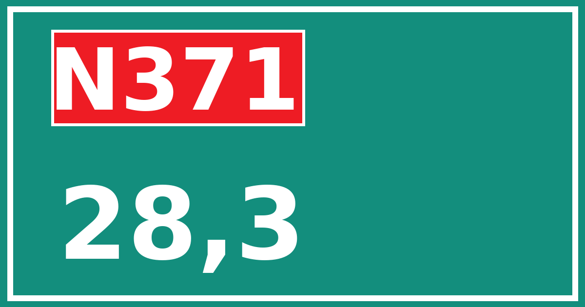 Hectometerbord N371 28,3