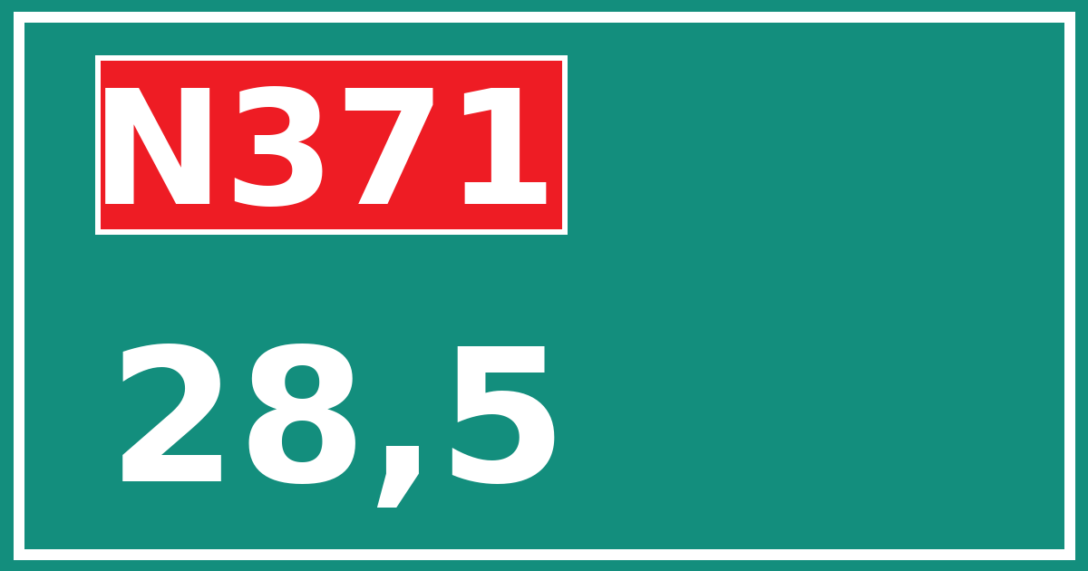 Hectometerbord N371 28,5