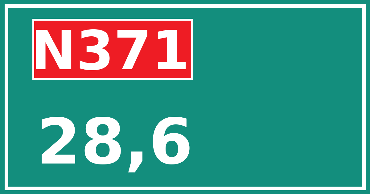 Hectometerbord N371 28,6