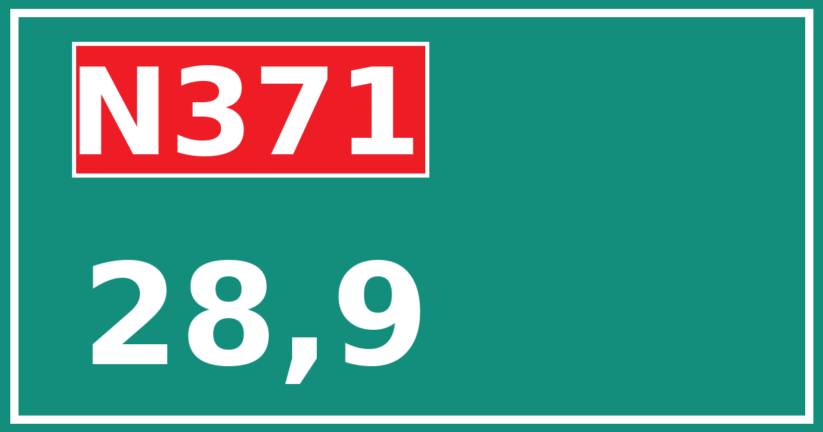 Hectometerbord N371 28,9