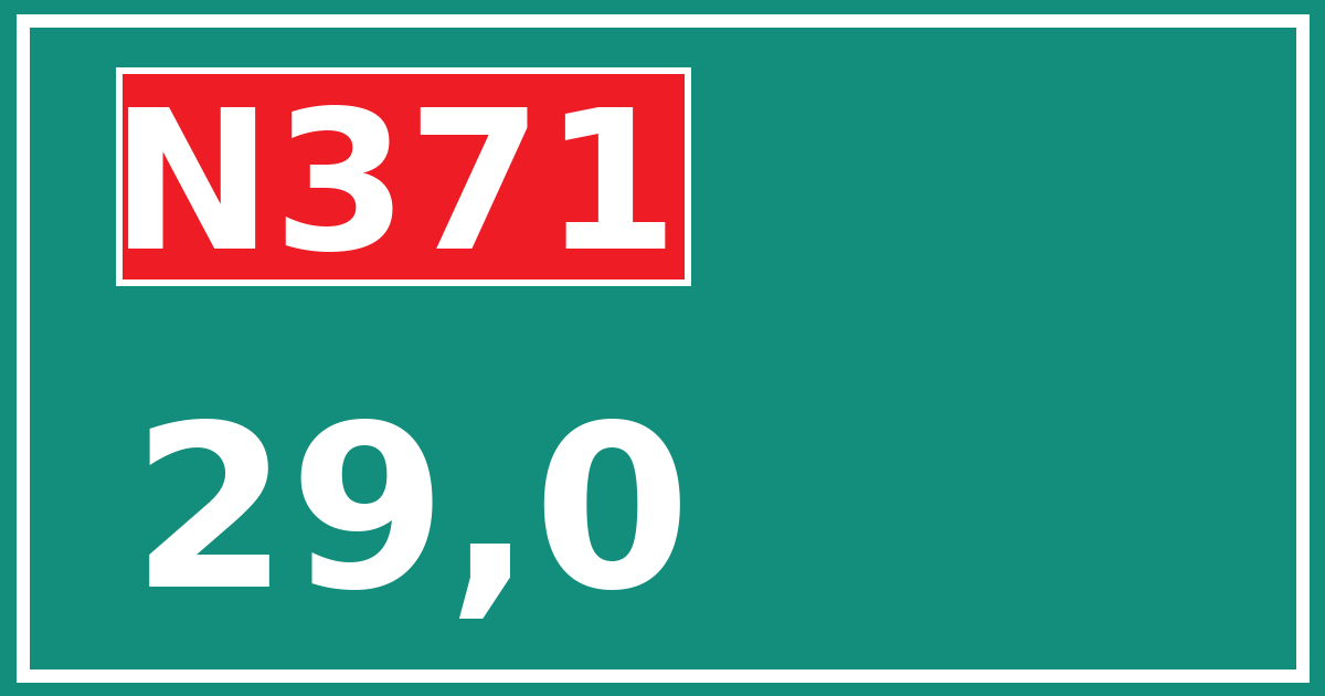 Hectometerbord N371 29,0
