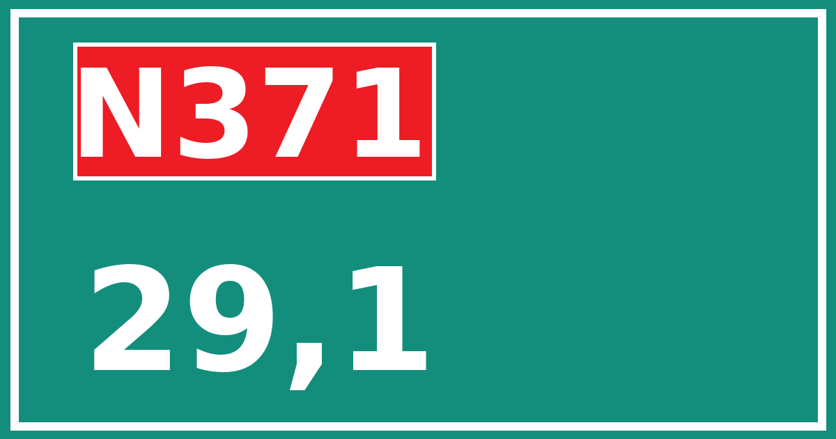 Hectometerbord N371 29,1