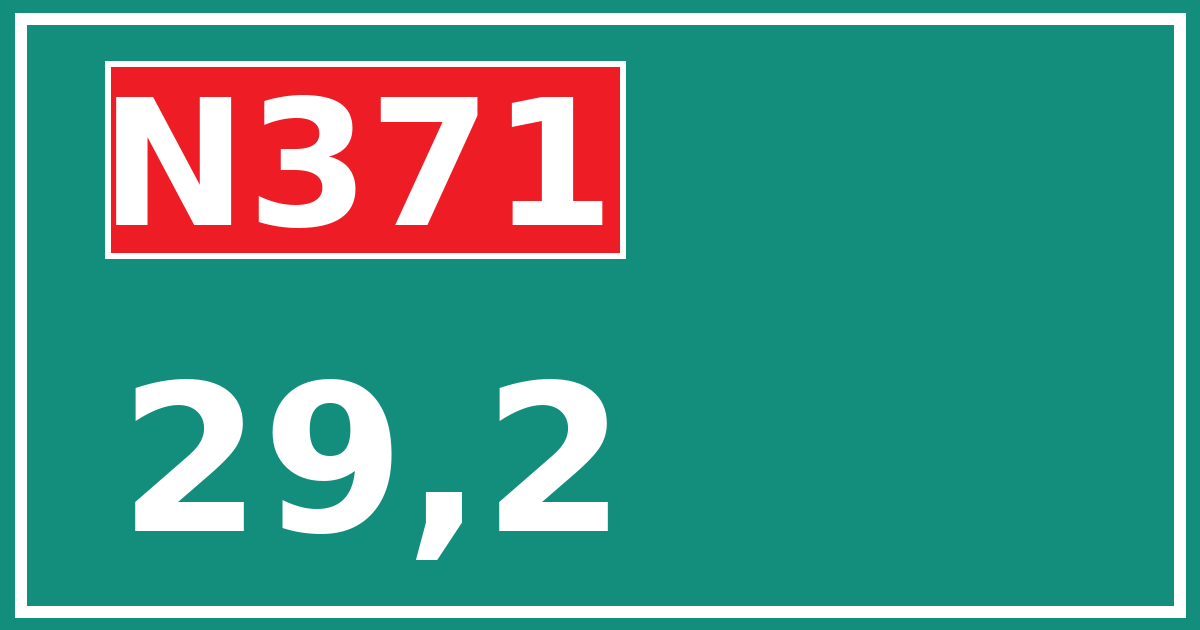 Hectometerbord N371 29,2