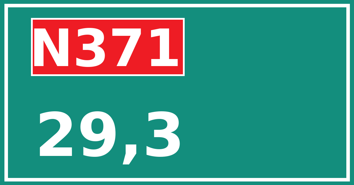 Hectometerbord N371 29,3
