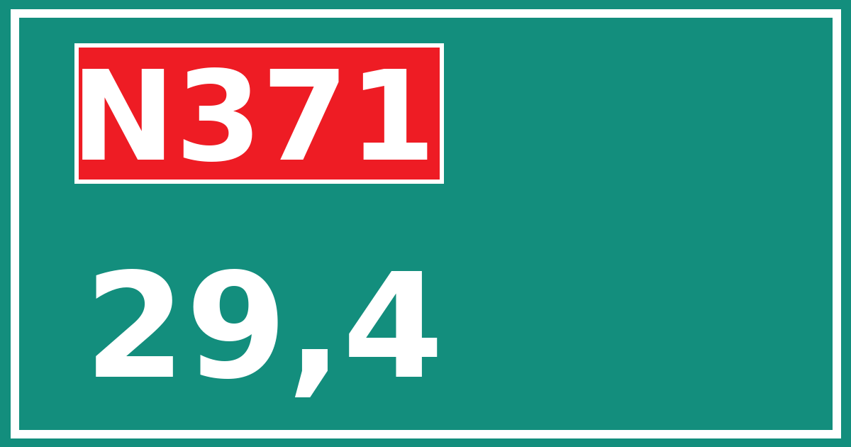Hectometerbord N371 29,4