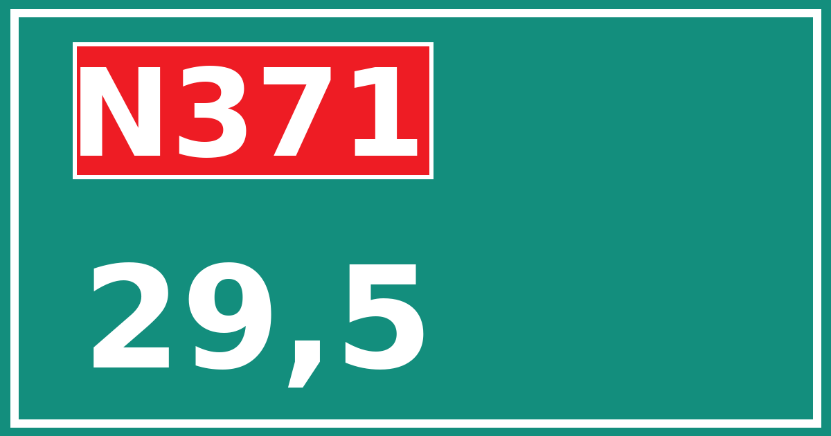 Hectometerbord N371 29,5