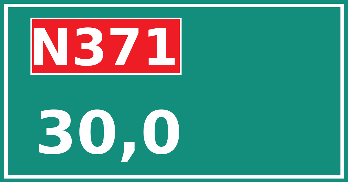 Hectometerbord N371 30,0