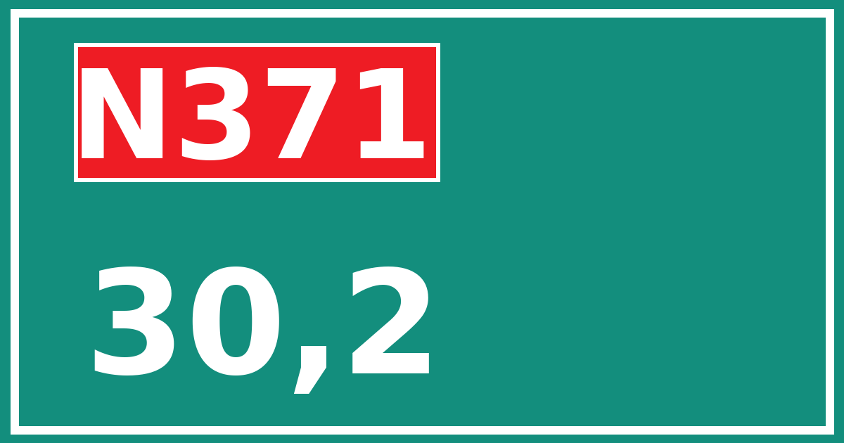Hectometerbord N371 30,2
