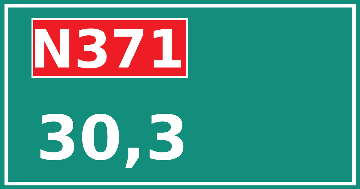 Hectometerbord N371 30,3