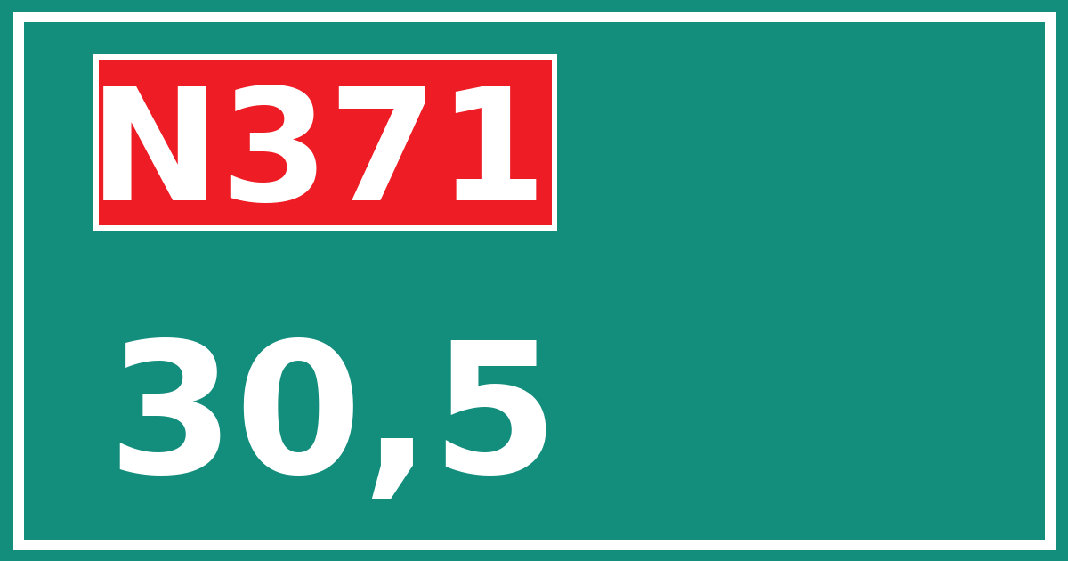 Hectometerbord N371 30,5