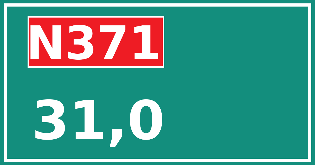 Hectometerbord N371 31,0