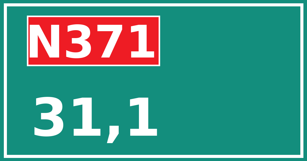 Hectometerbord N371 31,1