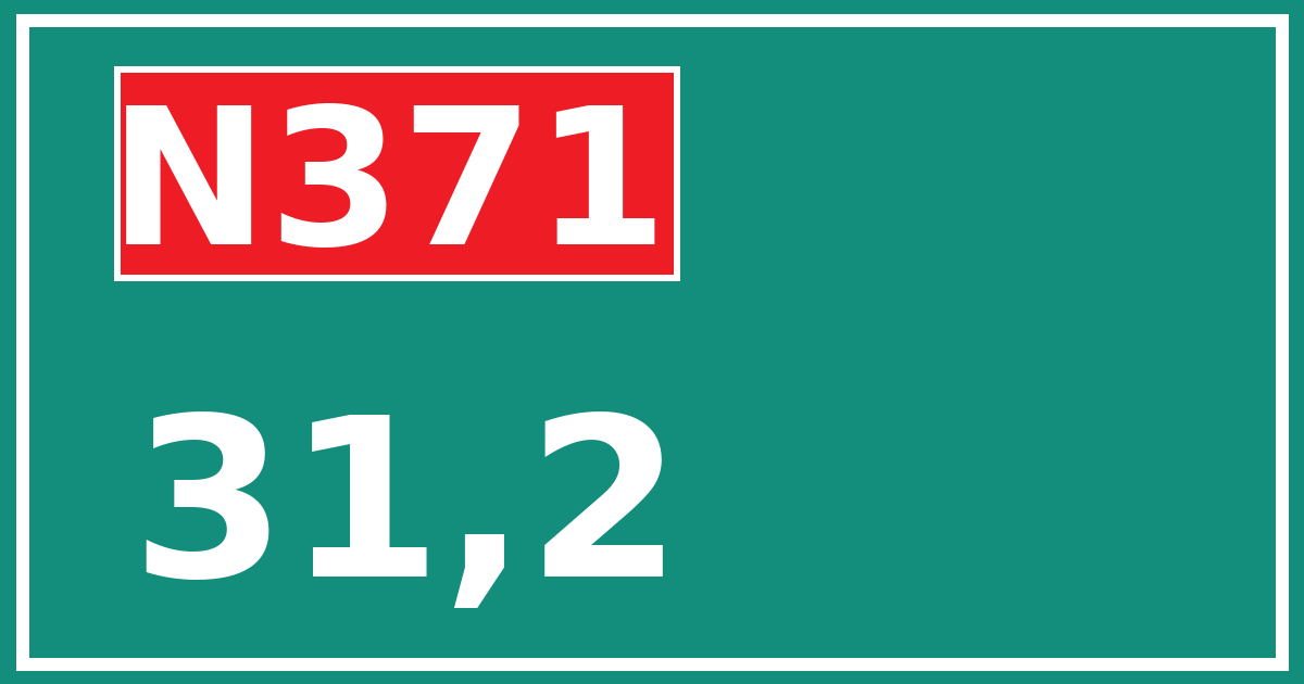 Hectometerbord N371 31,2
