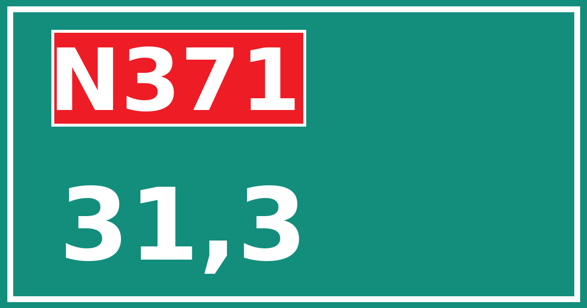 Hectometerbord N371 31,3