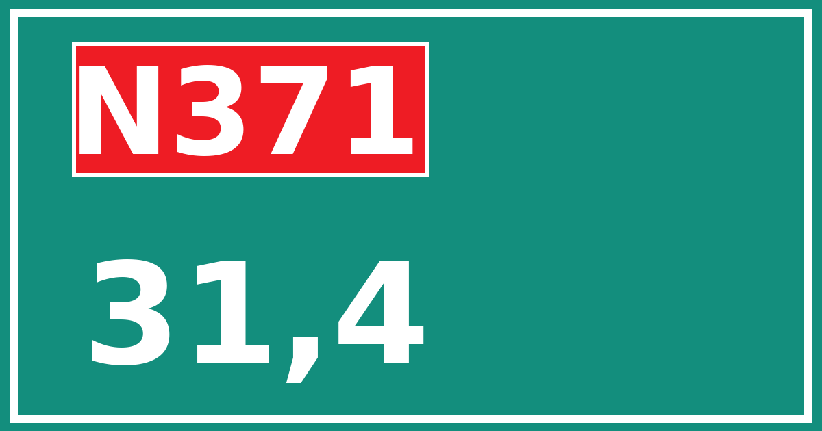 Hectometerbord N371 31,4