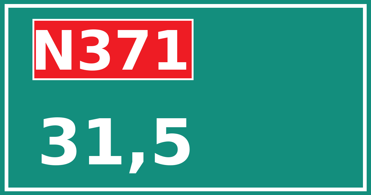 Hectometerbord N371 31,5