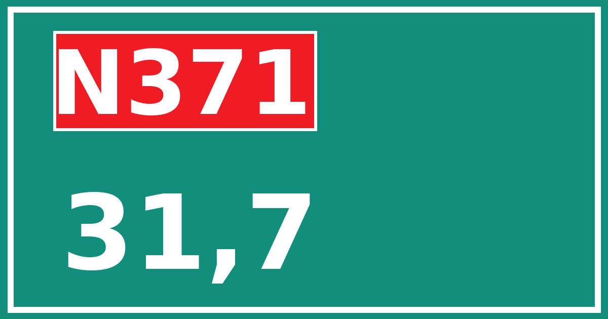 Hectometerbord N371 31,7