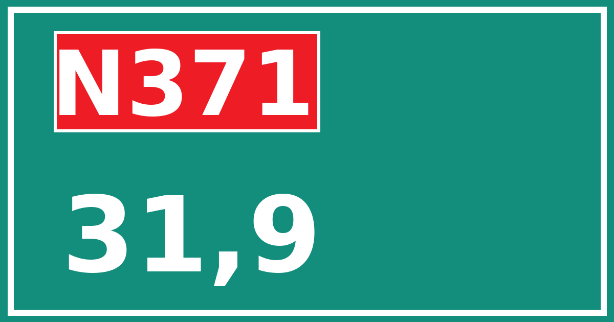 Hectometerbord N371 31,9