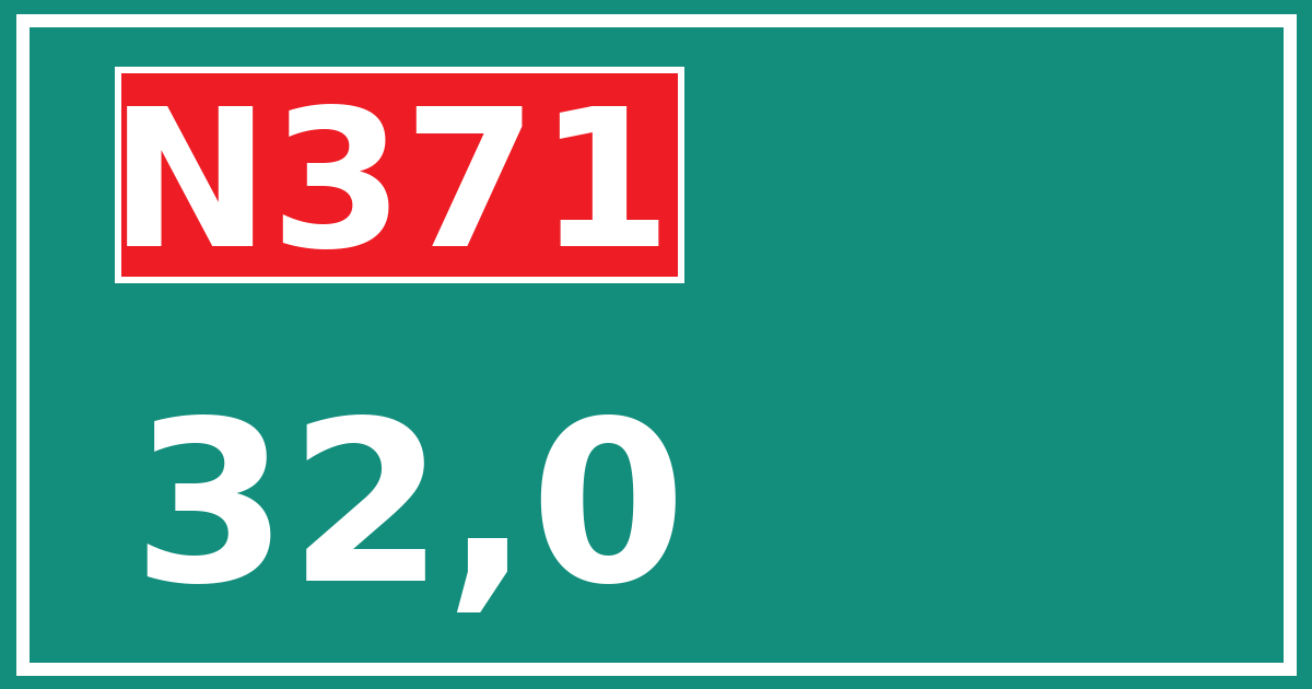 Hectometerbord N371 32,0