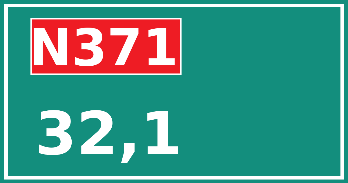 Hectometerbord N371 32,1