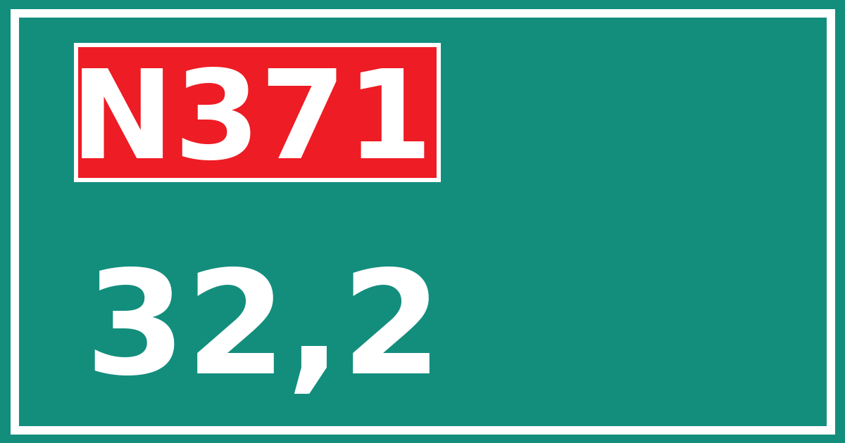 Hectometerbord N371 32,2