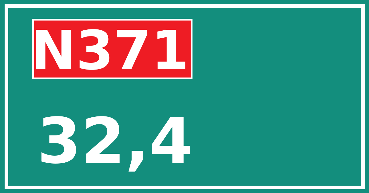 Hectometerbord N371 32,4