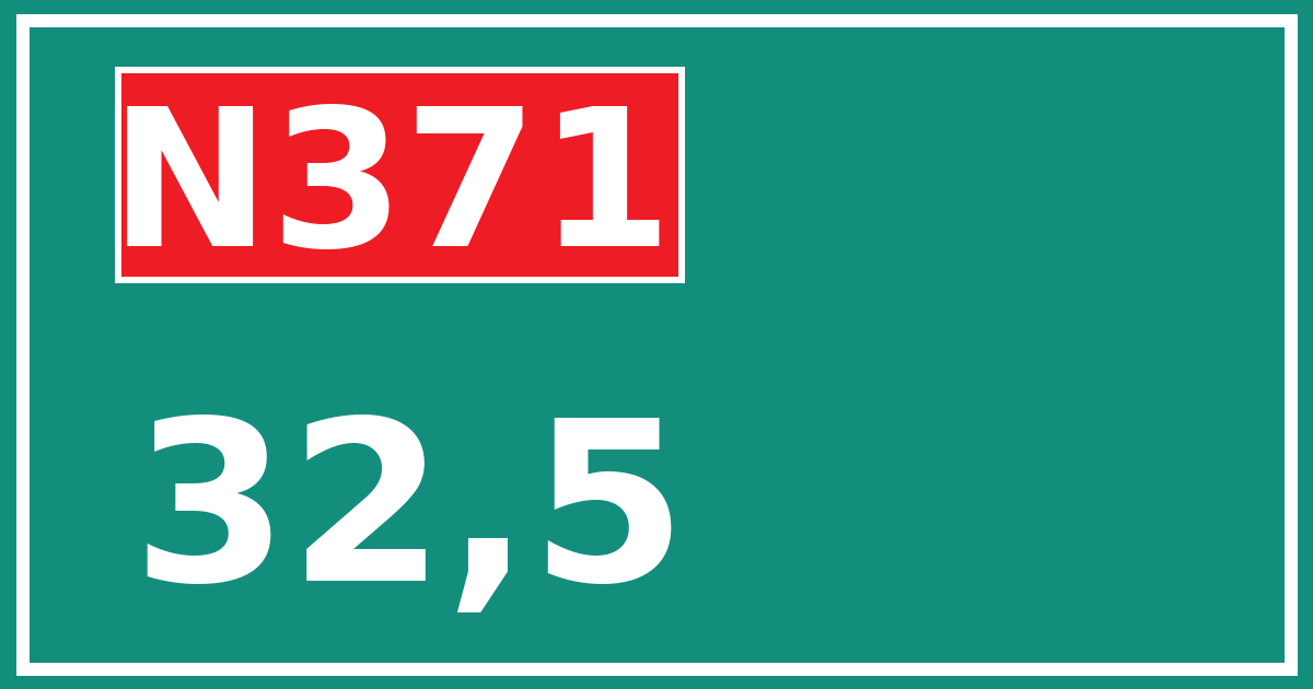 Hectometerbord N371 32,5