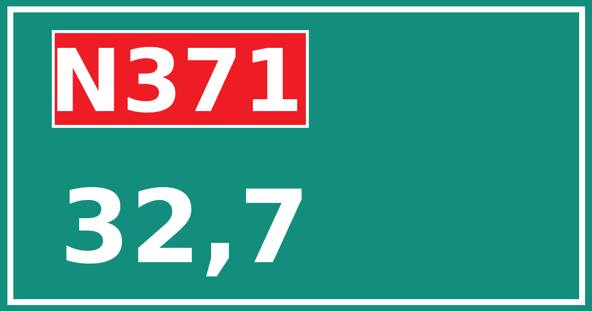 Hectometerbord N371 32,7