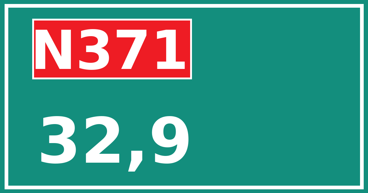 Hectometerbord N371 32,9