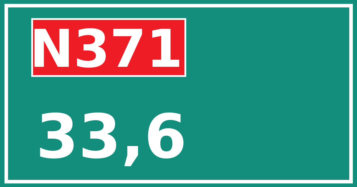 Hectometerbord N371 33,6