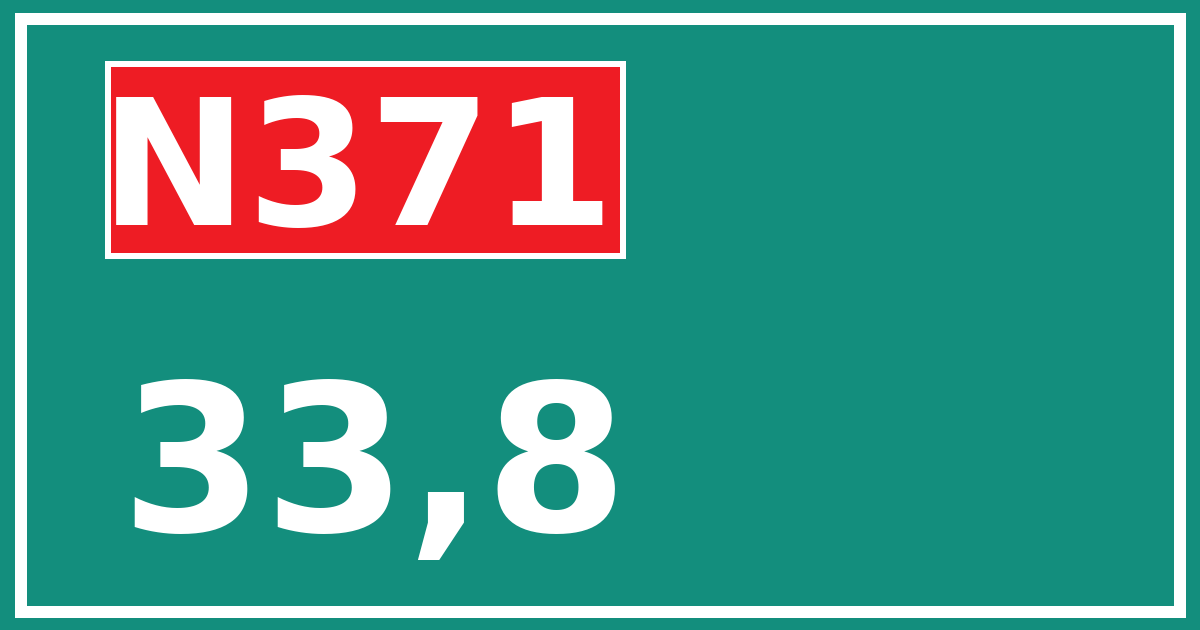 Hectometerbord N371 33,8