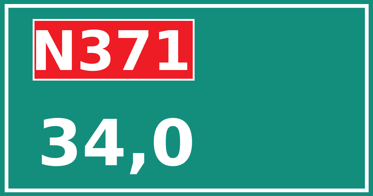 Hectometerbord N371 34,0